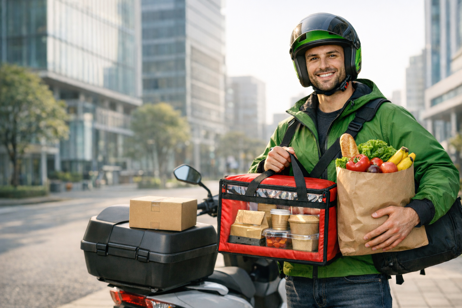 Food grocery parcel delivery